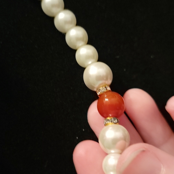 Carnelian & Pearl Jewelry Set - Picture 2 of 6